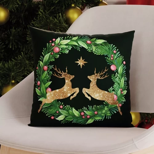 TBN293 Cerb auriu Marquisette perna de Craciun