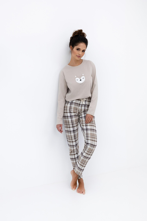 Pijamale Tinsley Sensis pentru femei - bumbac, lungi, în carouri