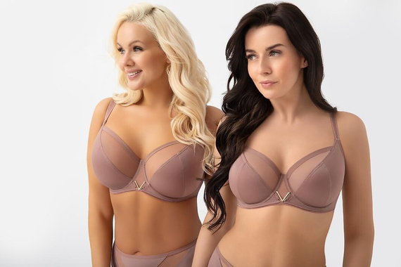 Gorsenia K564 VICKY Mocca Sutien Soft cu armătură pentru bust mare