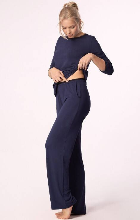 Pantaloni de pijama Margot Mix&Match Nipplex - bleumarin