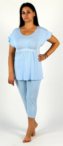 448 Julie Pijama 3/4 pentru femei - albastru