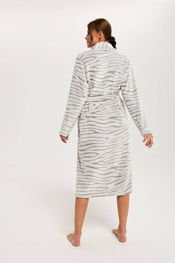 Halat din fleece pentru femei Asma Italian Fashion - gri