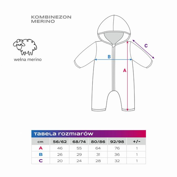 Salopă pentru bebeluși Eevi din lână merinos – bleumarin, moale și respirabilă
