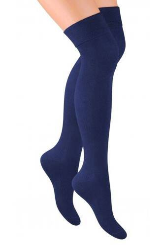 art.076 Sosete peste genunchi dama Steven - 022 bleumarin