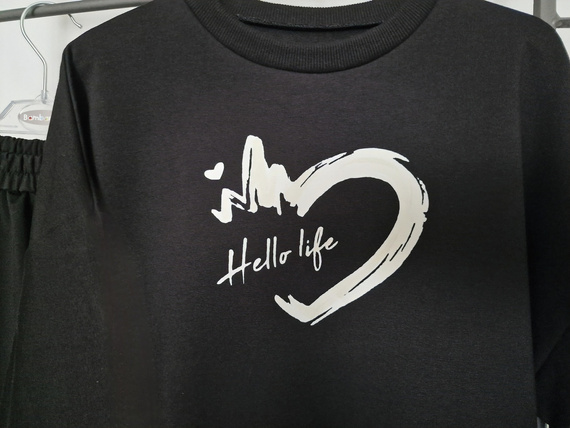 Pantaloni copii Gaja Bambarillo negri | Hanorace, bumbac și elastic