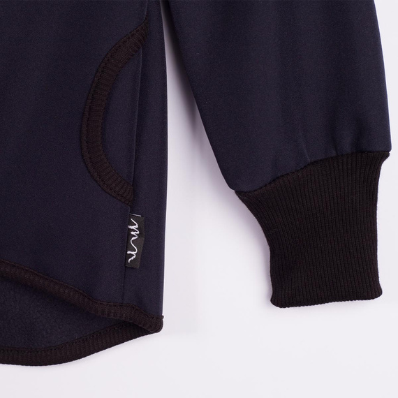 229004 Nicol Geacă softshell băieți cu polar, glugă, reflectorizantă - bleumarin