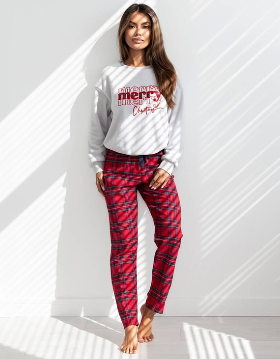 Pijama pentru femei Gween Soft/Flannel Sensis - gri