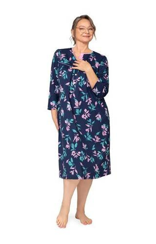 204 Cămașă de noapte cu fermoar Bogna II Martel - bleumarin-roz 27