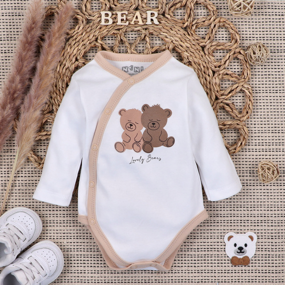 ABK-0048 Set Sweet Bears Baby din bumbac organic Nini