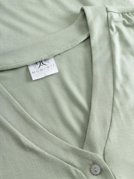 Pijamale cu fermoar Pure Harmony Momenti Per Me, mentă