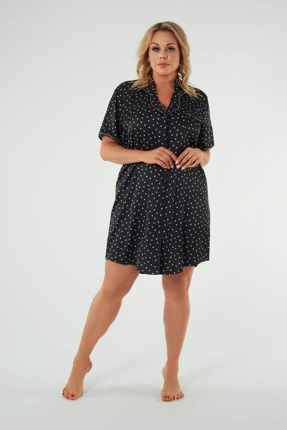 Rochie de noapte cu mânecă scurtă Ria Italian Fashion - print 