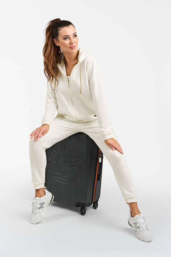 Bluză Roma cu glugă Italian Fashion - ecru