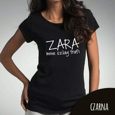 Bluzka damska "ZARA mnie szlag trafi" Moocha czarny