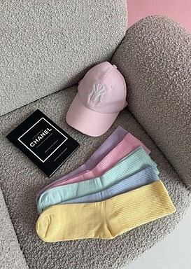 Șosete damă din bumbac Milena 1313-002 – cu nervuri, confort zilnic pink