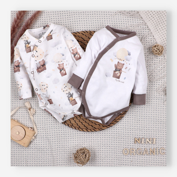 Body Nini Balloon Friends 100% cotone biologico, prodotto in Polonia