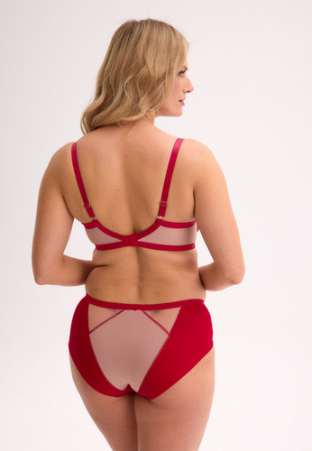 Sutien semi-moale BS 1273 Aina roșu – dantelă, plasă, cu armătură