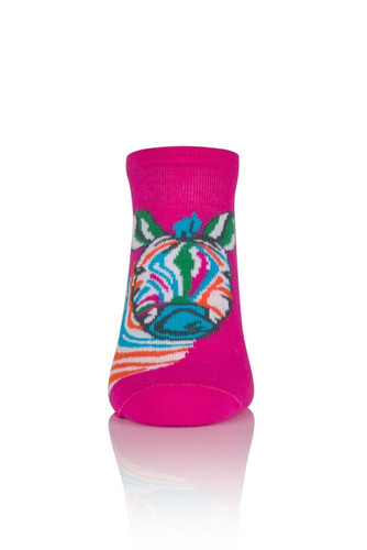 S118S Zebra Șosete picioare Italian Fashion - imprimare amarant