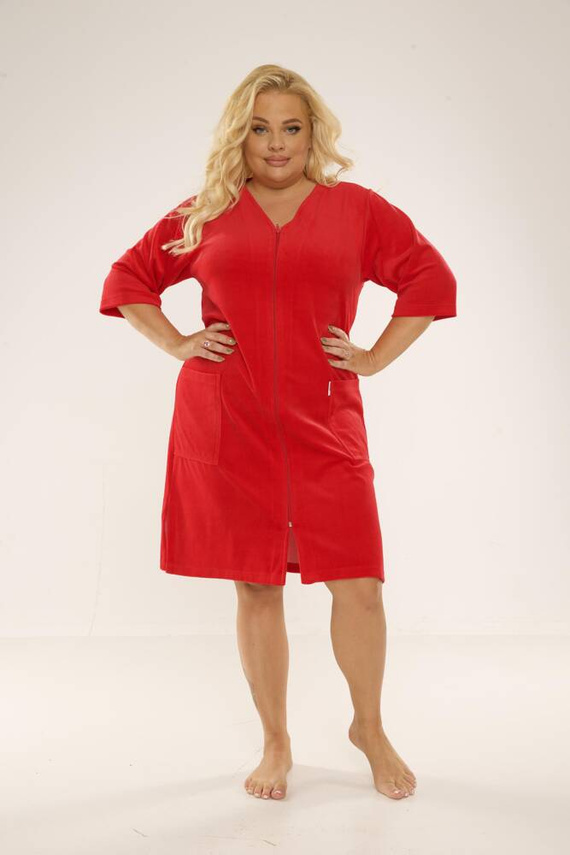 431 Velour Forex Rochie de toaletă pentru femei - roșu