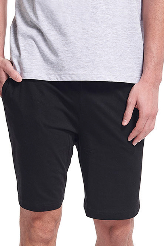 Pijamale Gianna Sorbetto pentru bărbați gri – mâneci scurte, pantaloni scurți, imprimeu, bumbac