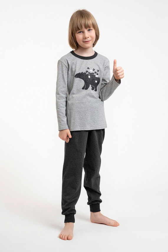 Morten Pijama pentru băieți Modă italiană melange/c.melange