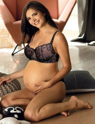 3050 Sutien de alăptare cu umplutură Lupoline - negru