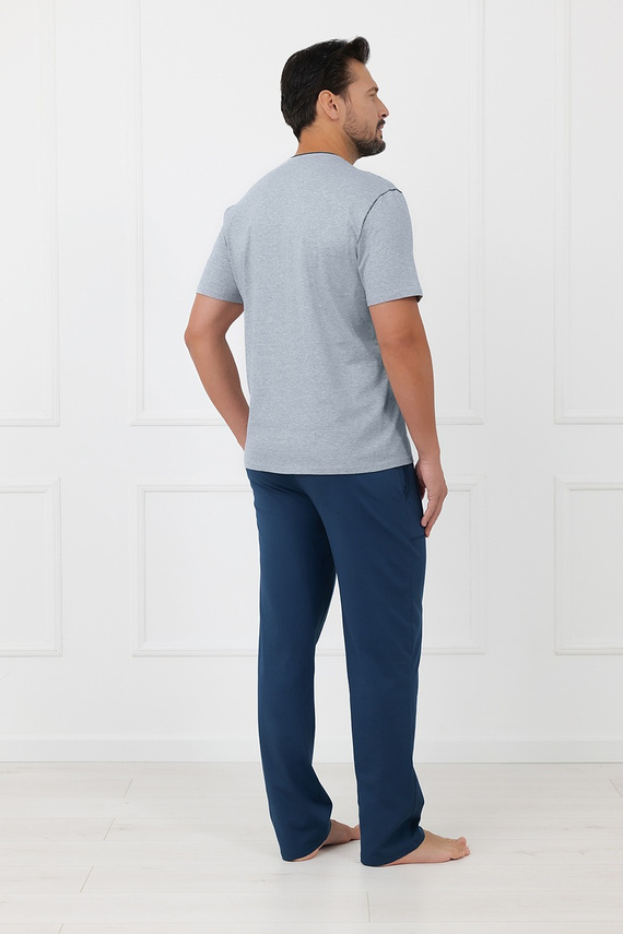 Pijamale bărbați Devon Italian Fashion bumbac pantaloni lungi melanj