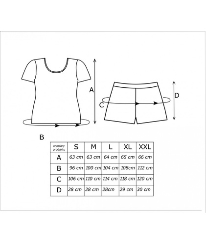 Pijamale dama Cherry Short Donna - roz