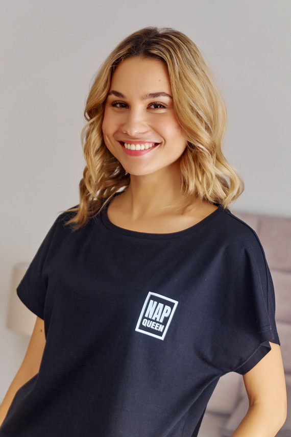 7213 Pijamale de damă Doctor Nap - negru