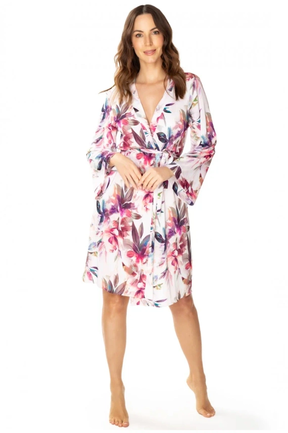 86663 Rochie Larisa neglij imprimeu floral pescăruș