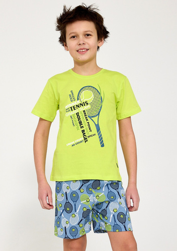 Pijama băieți din bumbac Cornette Young Boy 788/122 Tennis – tricou și șorturi