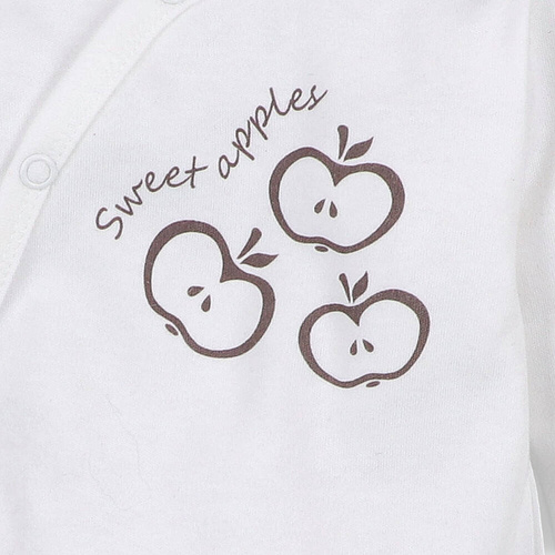 ABN-5292/ECR Body plic din bumbac organic ecru Happy Apples Nini