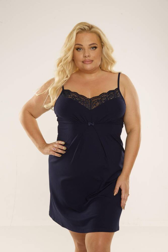 995 Cămașă de noapte Chantal - albastru marin