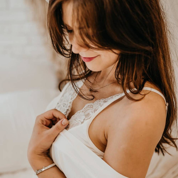 879 Agnes Forex cămașă de noapte - ecru