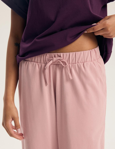 Henderson Galla 45445 Pijamale damă 100% bumbac Pantaloni lungi violet-roz prăfuit