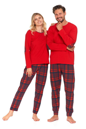 PDD5100-007 Pijamale dama cu maneca lunga, pantaloni lungi Moraj - rosu