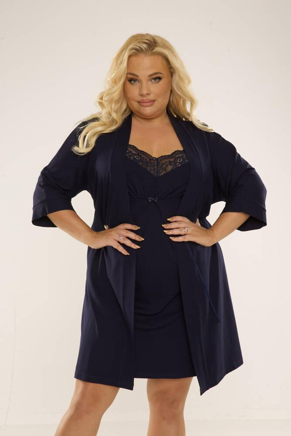 995 Cămașă de noapte Chantal - albastru marin