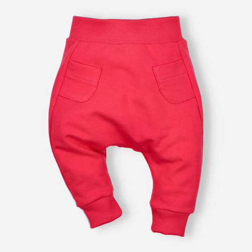 ABN-4517/KOR Pantaloni de trening buzunar din bumbac organic Nini, coral