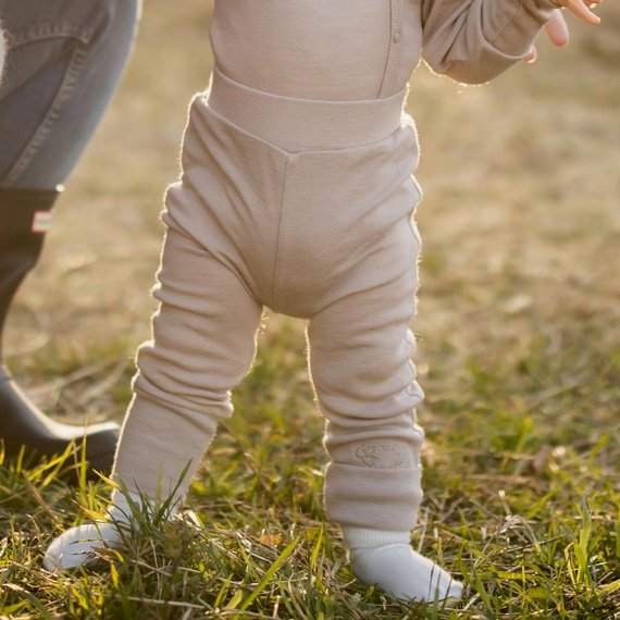 Jambiere Merino din lana merinos Eevi - bej