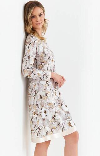 Cămașă de noapte 423 Cana - flori-taupe