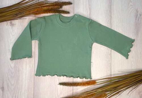 BI005 Bluza fetita cu maneca lunga Mamatti - verde