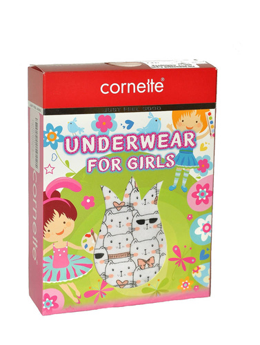 Chiloți 806 Cornette pentru fete, set 3, bleumarin/roșu