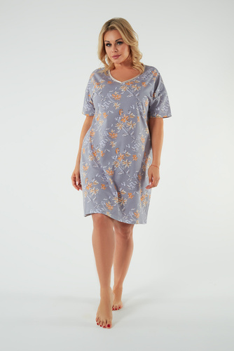 Cămașă de noapte Kasos, cu mânecă scurtă Modă italiană - print