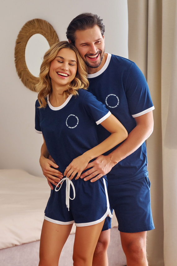 7217 Pijamale de damă Doctor Nap - bleumarin