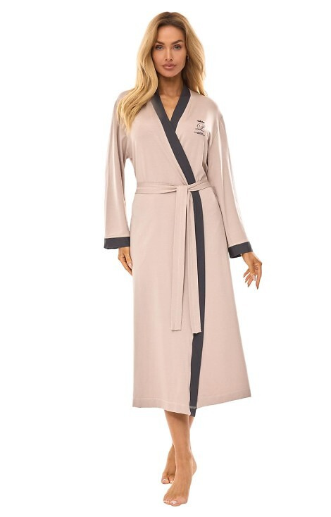 Halat de baie lung dama 2505 L&L - bej