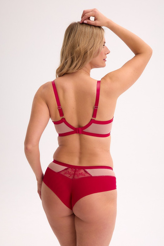 Sutien balconette Gaia BS 1274 Frida moale – roșu, cupe moi, design senzual