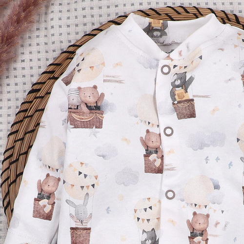 Salopetă Nini 100% Balloon Friends bumbac organic pentru nou-născut