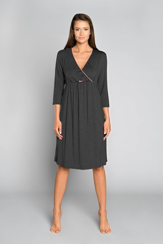 Italia Fashion sarcină și alăptare mânecă 3/4 sonata - dark melange/green