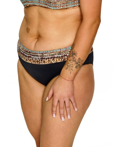 Slip de baie Lupoline Nicole clasic pentru femei, cu model, negru