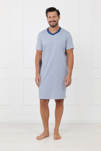 Cămașă de noapte bărbați Niger Italian Fashion bumbac mânecă scurtă