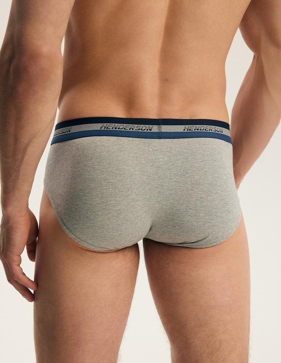 Slipi bărbați Henderson Far 45787 2-pack bumbac gri și jeans